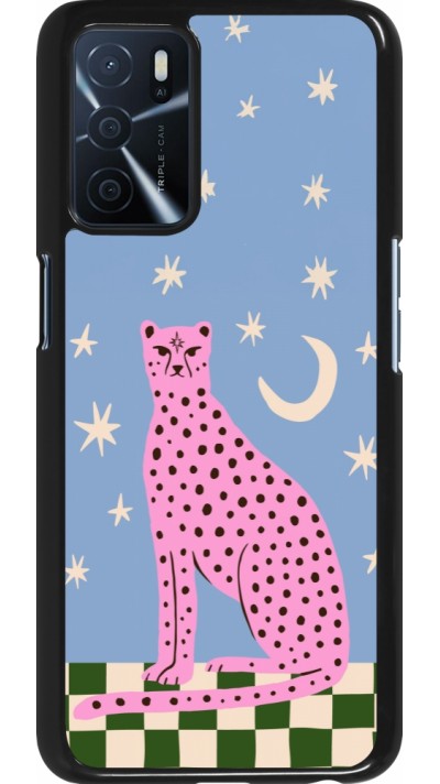 OPPO A16s Case Hülle - Pink leopard with stars 2026