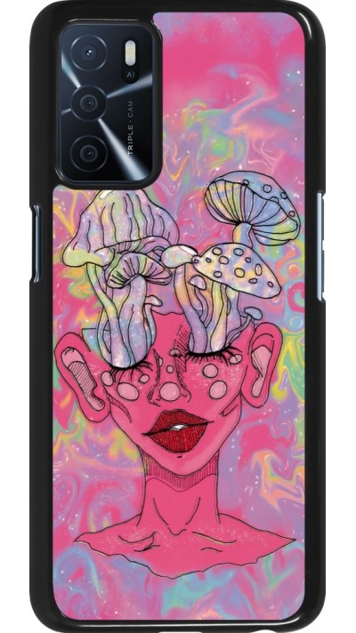 Coque OPPO A16s - Psychedelic pink mushroom