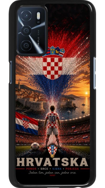 Coque OPPO A16s - Football Croatie splash 2026