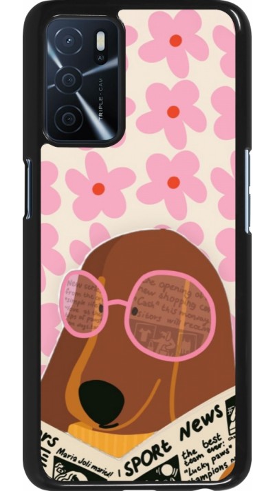 Coque OPPO A16s - Dog with newspaper Spring 2026