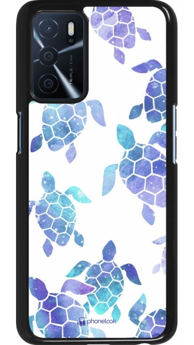 Oppo A16s Case Hülle - Turtles pattern watercolor