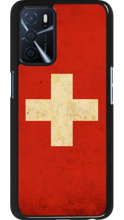 Oppo A16s Case Hülle - Vintage Flag SWISS