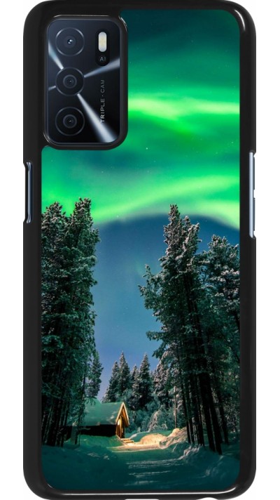 Oppo A16s Case Hülle - Winter 22 Northern Lights