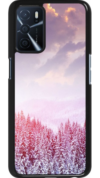 Oppo A16s Case Hülle - Winter 22 Pink Forest
