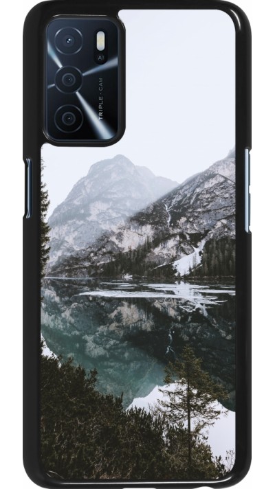 Oppo A16s Case Hülle - Winter 22 snowy mountain and lake