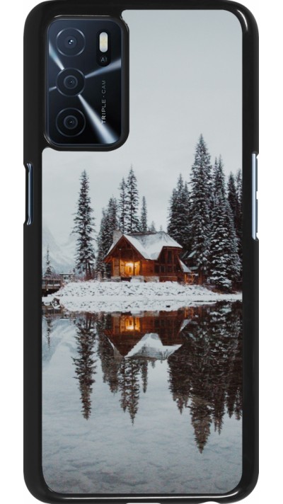 OPPO A16s Case Hülle - Winter 25 Winter house forest afternoon