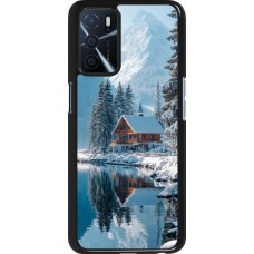 OPPO A16s Case Hülle - Winter 25 Winter house forest day