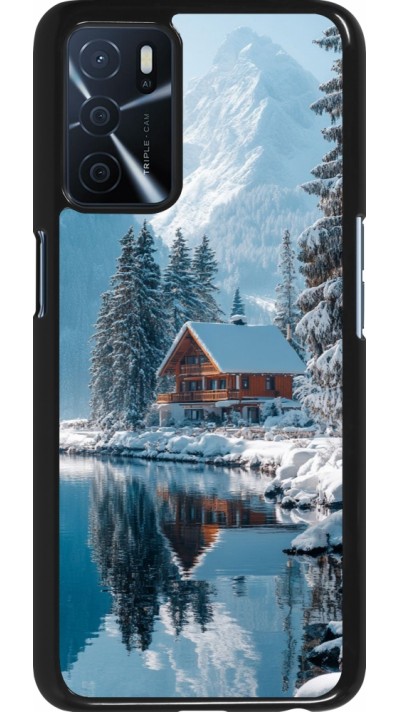 OPPO A16s Case Hülle - Winter 25 Winter house forest day