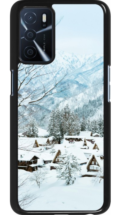 OPPO A16s Case Hülle - Winter 25 Winter snowy landscape