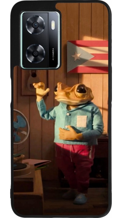 Coque OPPO A57 5G - Silicone rigide noir Dancing frog DTMF