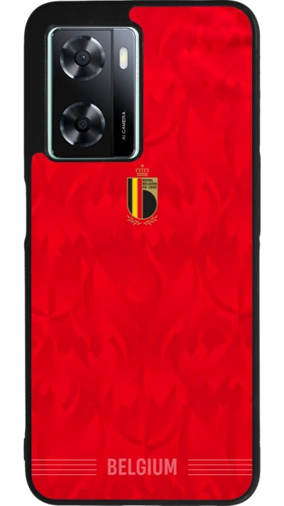 OPPO A57 5G Case Hülle - Silikon schwarz Belgien 2026 personalisierbares Fussballtrikot