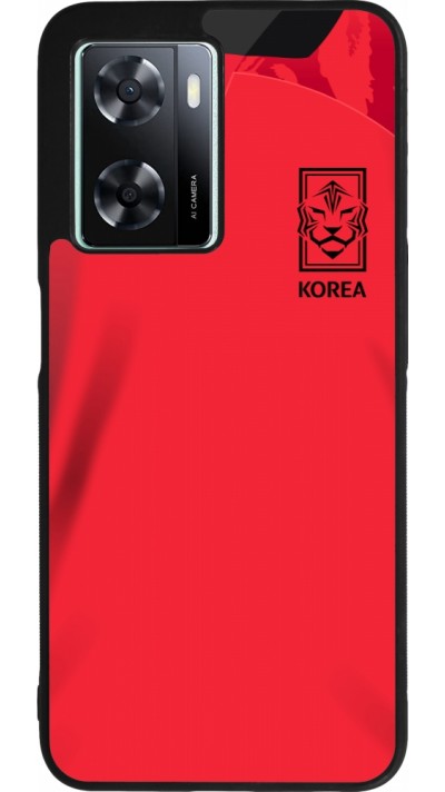 OPPO A57 5G Case Hülle - Silikon schwarz Südkorea 2022 personalisierbares Fussballtrikot
