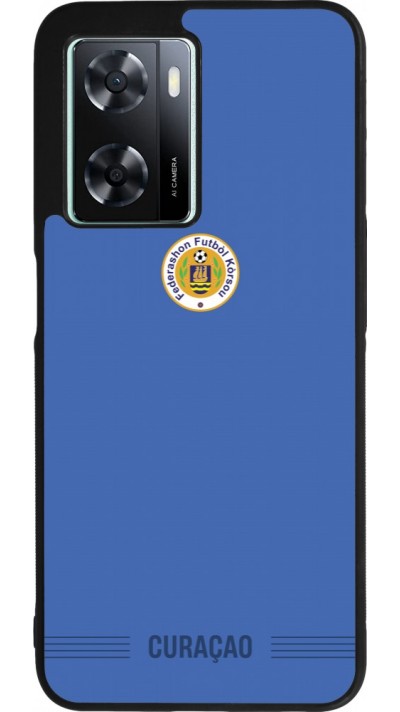 OPPO A57 5G Case Hülle - Silikon schwarz Curaçao 2026 personalisierbares Fussballtrikot