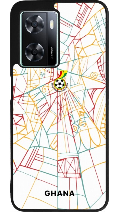 OPPO A57 5G Case Hülle - Silikon schwarz Ghana 2026 personalisierbares Fussballtrikot