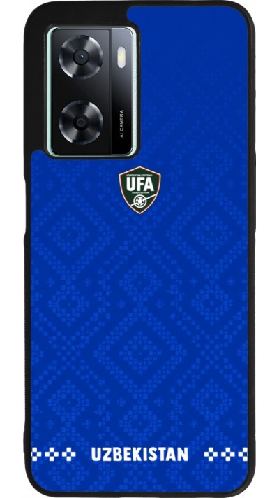 OPPO A57 5G Case Hülle - Silikon schwarz Usbekistan 2026 personalisierbares Fussballtrikot