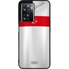 OPPO A57 5G Case Hülle - Silikon schwarz Türkei personalisierbares Fussballtrikot