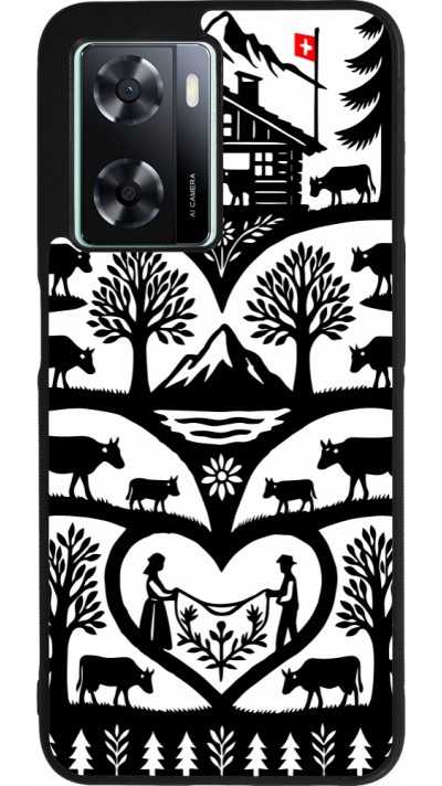 Coque OPPO A57 5G - Silicone rigide noir Poya Suisse 2