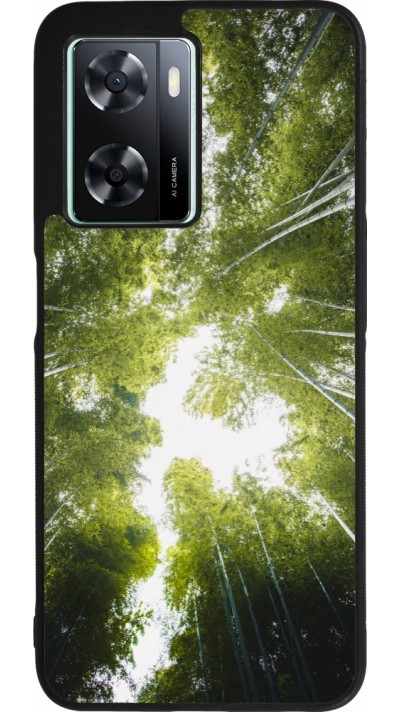 Coque OPPO A57 5G - Silicone rigide noir Spring 23 forest blue sky