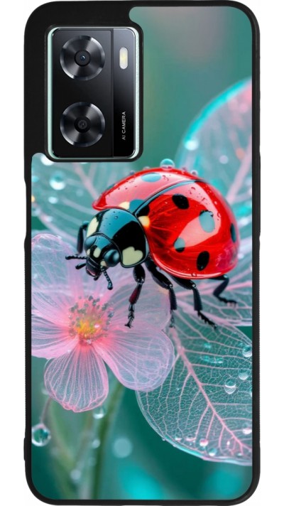 Coque OPPO A57 5G - Silicone rigide noir Ladybird in bloom Spring 2026