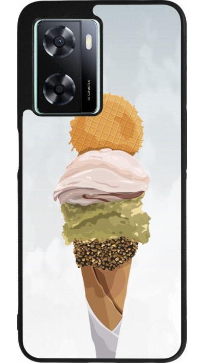 OPPO A57 5G Case Hülle - Silikon schwarz Summer 2025 Cornet