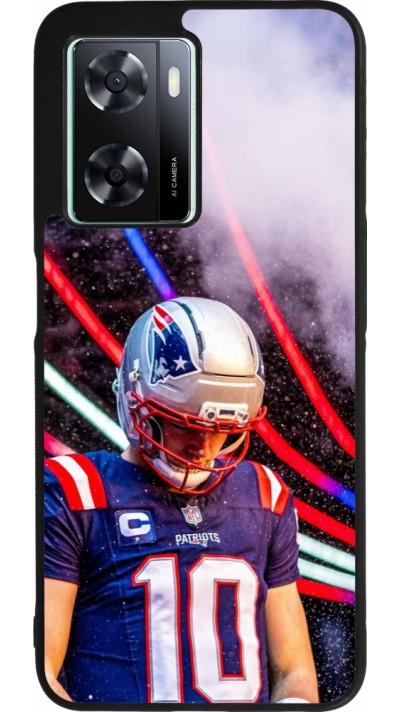 OPPO A57 5G Case Hülle - Silikon schwarz Super Bowl 26 Patriots 3