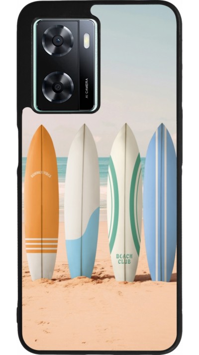 OPPO A57 5G Case Hülle - Silikon schwarz Summer surfboard 2025