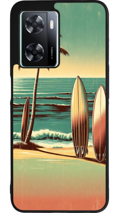 OPPO A57 5G Case Hülle - Silikon schwarz Surf Paradise