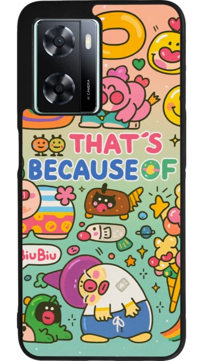 Coque OPPO A57 5G - Silicone rigide noir Thats beacause of