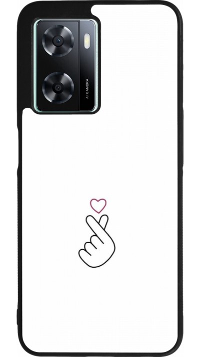Coque OPPO A57 5G - Silicone rigide noir Valentine 2024 heat by Millennials
