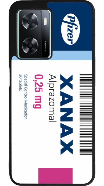 Coque OPPO A57 5G - Silicone rigide noir Xanax Alprazolam 2025