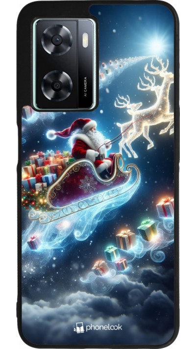 OPPO A57 5G Case Hülle - Silikon schwarz Weihnachten 2023 Verzauberter Weihnachtsmann