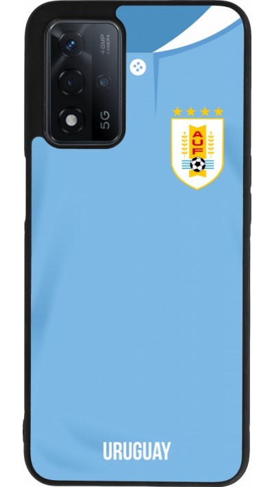 OPPO A93s 5G Case Hülle - Silikon schwarz Uruguay 2022 personalisierbares Fussballtrikot