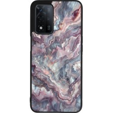 OPPO A93s 5G Case Hülle - Silikon schwarz Violetter silberner Marmor