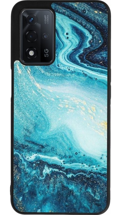 OPPO A93s 5G Case Hülle - Silikon schwarz Sea Foam Blue