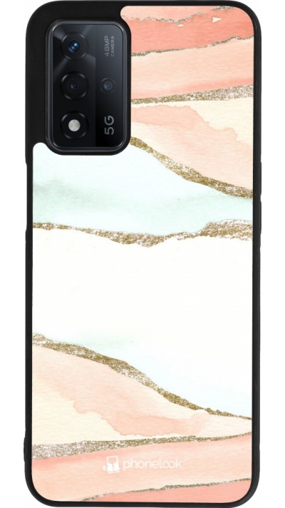OPPO A93s 5G Case Hülle - Silikon schwarz Shimmering Orange