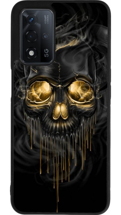 OPPO A93s 5G Case Hülle - Silikon schwarz Skull 02
