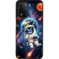 OPPO A93s 5G Case Hülle - Silikon schwarz VR SpaceCat Odyssee