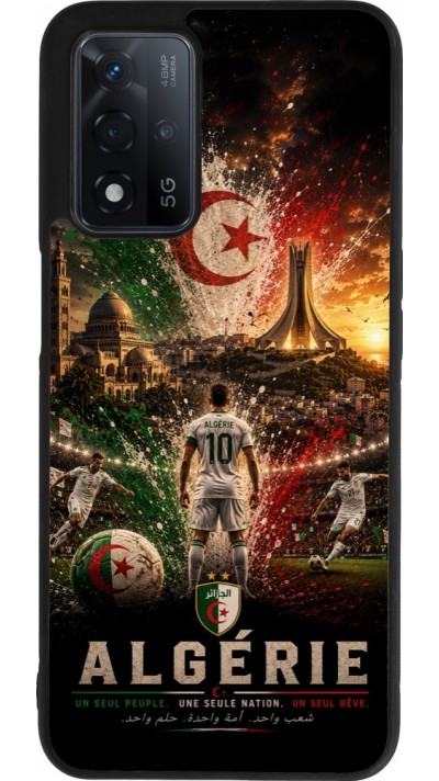 OPPO A93s 5G Case Hülle - Silikon schwarz Fussball Algerien splash 2026