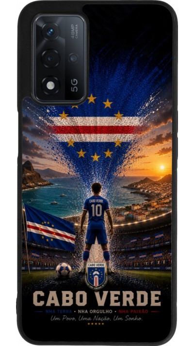 OPPO A93s 5G Case Hülle - Silikon schwarz Fussball Kap Verde splash 2026