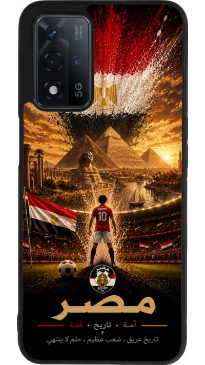 OPPO A93s 5G Case Hülle - Silikon schwarz Fussball Ägypten splash 2026