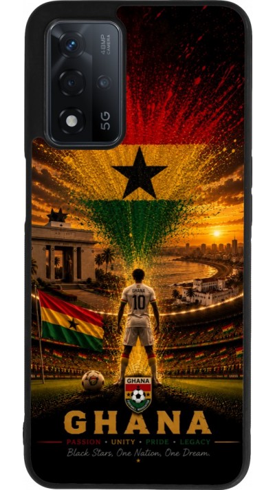 OPPO A93s 5G Case Hülle - Silikon schwarz Fussball Ghana splash 2026