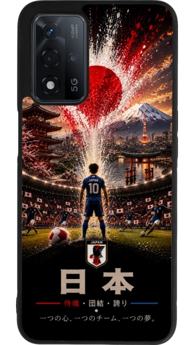 OPPO A93s 5G Case Hülle - Silikon schwarz Fussball Japan splash 2026