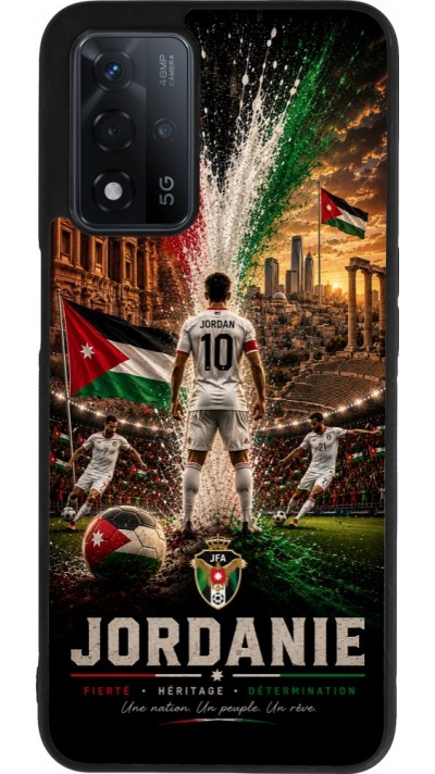 OPPO A93s 5G Case Hülle - Silikon schwarz Fussball Jordanien splash 2026