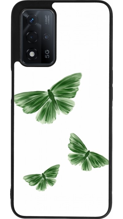 Coque OPPO A93s 5G - Silicone rigide noir Butterflies Spring 2026
