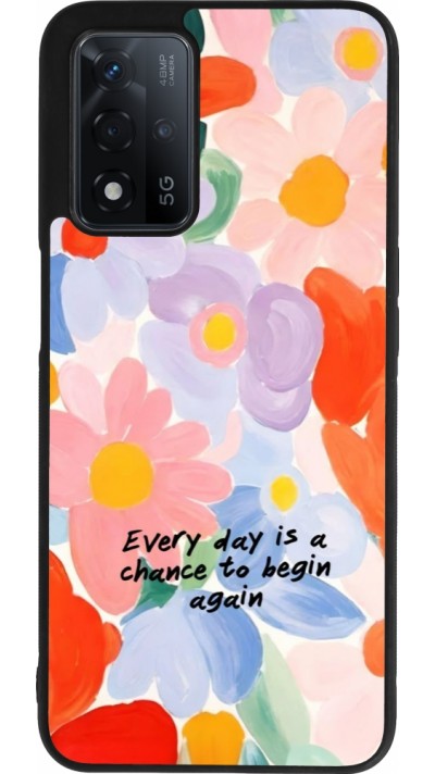 Coque OPPO A93s 5G - Silicone rigide noir Every day is a chance Spring 2026