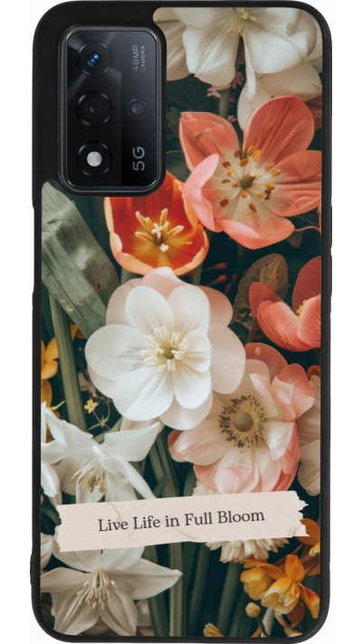 Coque OPPO A93s 5G - Silicone rigide noir Full Bloom Spring 2026