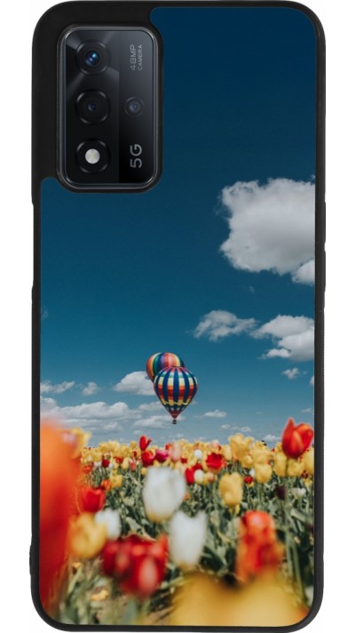 Coque OPPO A93s 5G - Silicone rigide noir Hot air balloon Spring 2026