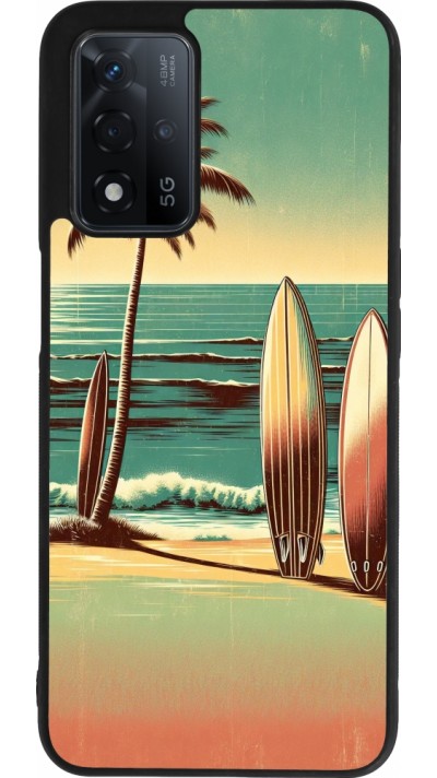 OPPO A93s 5G Case Hülle - Silikon schwarz Surf Paradise