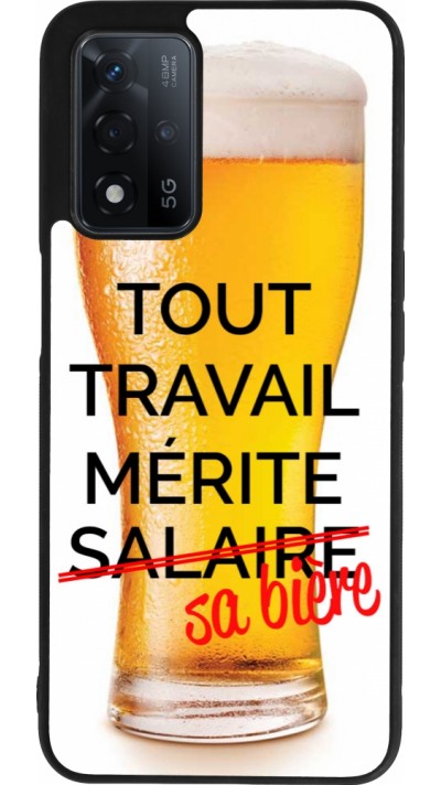OPPO A93s 5G Case Hülle - Silikon schwarz Tout travail mérite sa bière