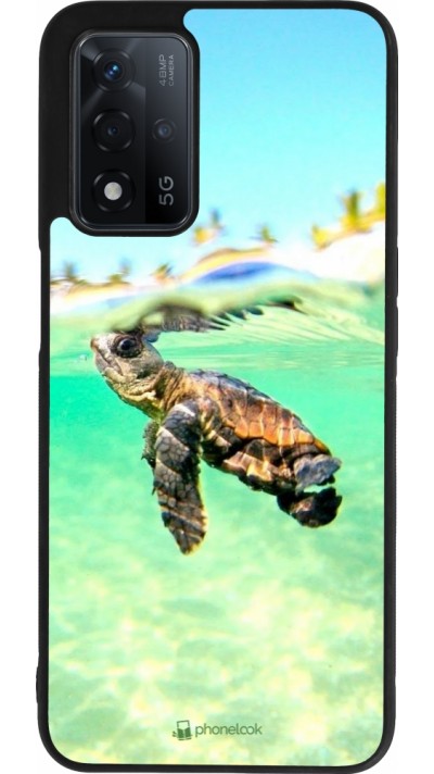 OPPO A93s 5G Case Hülle - Silikon schwarz Turtle Underwater